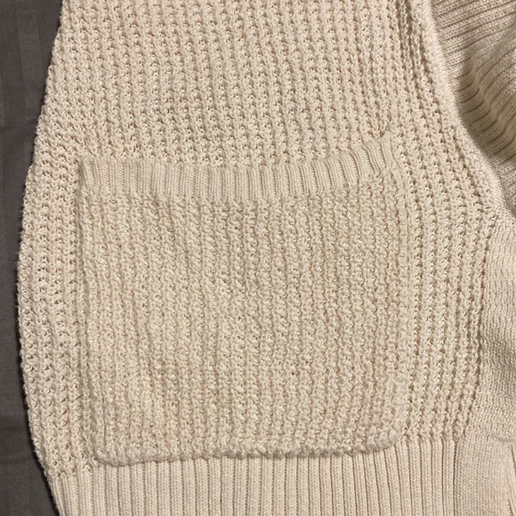 Gorgeous Cream Colored Express Cardigan Sweater XS S Shawl Collar Ribbed - Picture 6 of 11